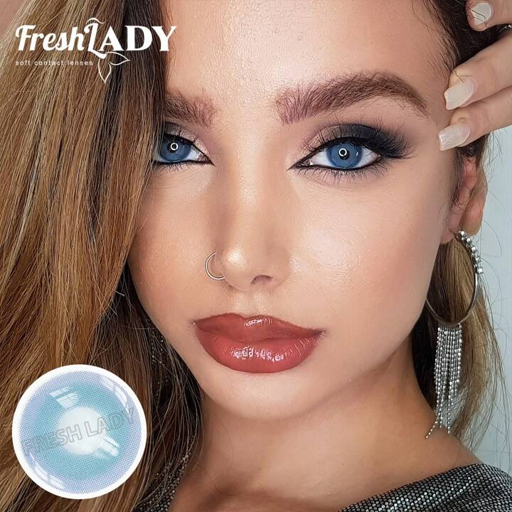 Lentilles De Contact Colorées Jetables Pour 1 An Freshlady Pixie Bleu