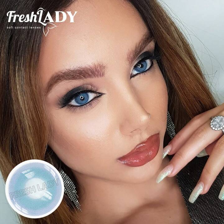 Lentilles De Contact Colorées Jetables Pour 1 An Freshlady Pixie Bleu