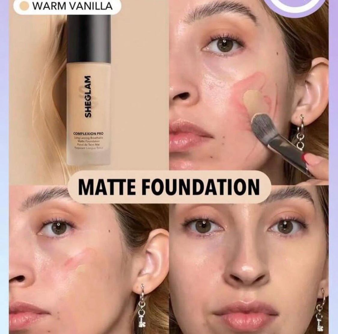 SHEGLAM Complexion Pro Long Lasting Matte Foundation -Warm Vanilla-