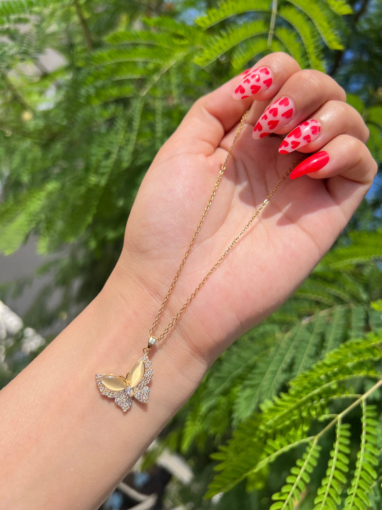Collier papillon en acier inoxydable