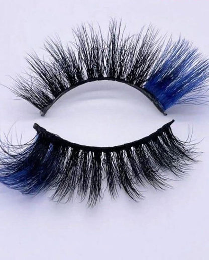 Faux-cils couleur mix bleu