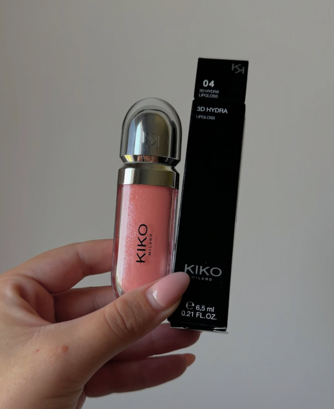 KIKO 3D HYDRA LIPGLOSS -04- Pearly Peach Rose