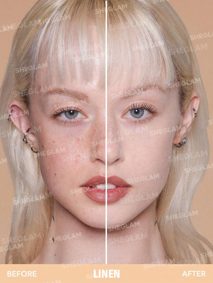 Skin-Focus High Coverage Powder Foundation-Linen- SHEGLAM