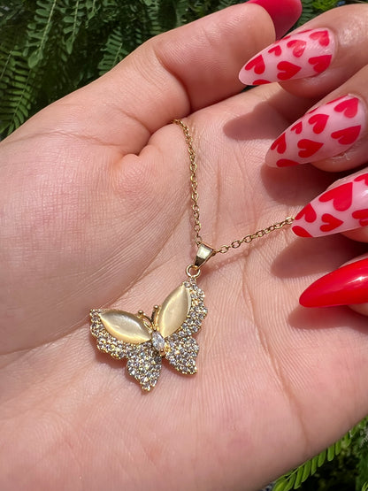 Collier papillon en acier inoxydable