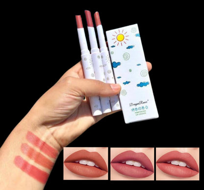 Dragon Ranee ensembles de 3 stylos à rouge à lèvres Nude