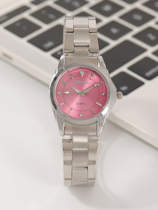 Montre femme Round dial quartz Rose