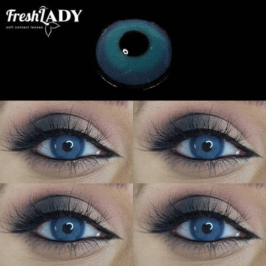 Lentilles De Contact Colorées Jetables Pour 1 An Freshlady Pixie Bleu