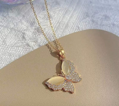 Collier papillon en acier inoxydable
