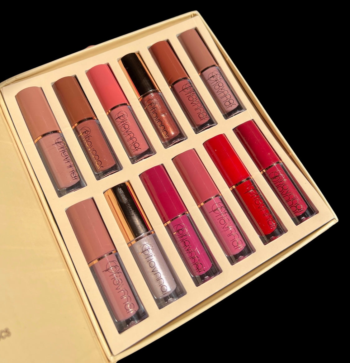 Coffret 12 Liquide mat Rouge à lèvres long lasting