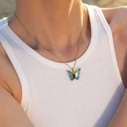 Collier papillon en acier inoxydable