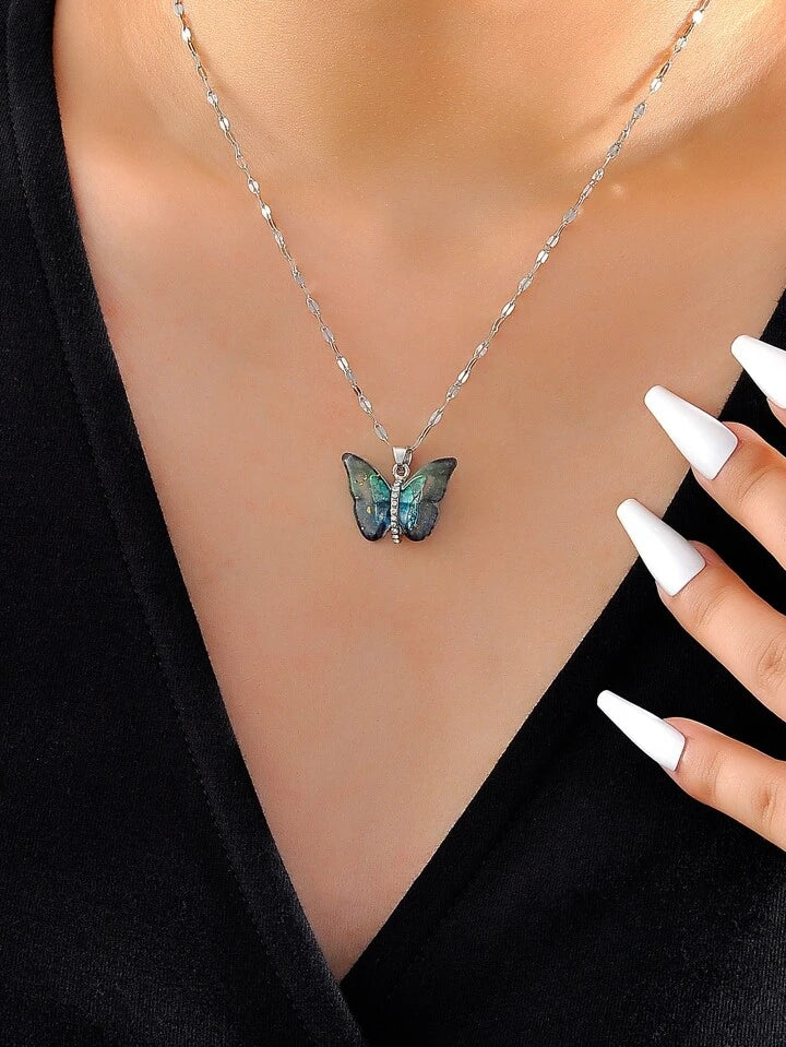 Collier papillon en acier inoxydable